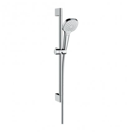 Hansgrohe Croma Select E, sprchová sada Vario EcoSmart 9 l/min so sprchovou tyčou 65 cm, biela/chrómová, HAN-26583400