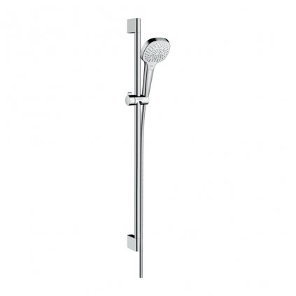 Hansgrohe Croma Select E, sprchová sada Multi EcoSmart 9 l/min so sprchovou tyčou 90 cm, biela/chrómová, HAN-26591400