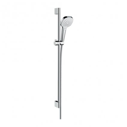 Hansgrohe Croma Select E, sprchová sada Vario EcoSmart 9 l/min so sprchovou tyčou 90 cm, biela/chrómová, HAN-26593400