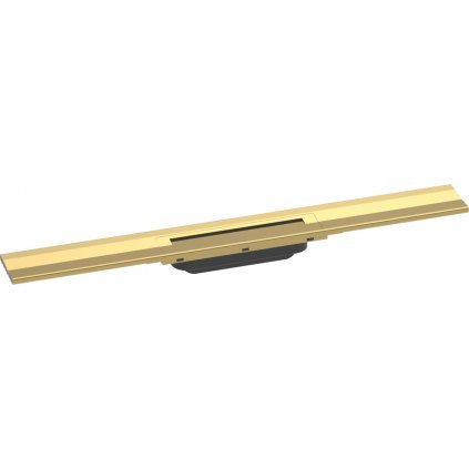 Hansgrohe RainDrain Flex, vrchná sada sprchového žľabu 700, skracovateľný, pre inštaláciu ku stene, leštený vzhľad zlata, HAN-56050990