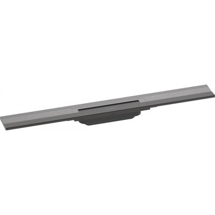 Hansgrohe RainDrain Flex, vrchná sada sprchového žľabu 1000, skracovateľný, pre inštaláciu ku stene, kartáčovaný čierny chróm, HAN-56053340