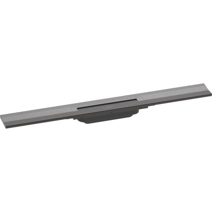 Hansgrohe RainDrain Flex, vrchná sada sprchového žľabu 1200, skracovateľný, pre inštaláciu ku stene, kartáčovaný čierny chróm, HAN-56054340