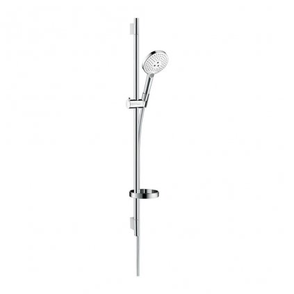 Hansgrohe Raindance Select S, sprchová súprava 120 3jet so sprchovou tyčou 90 cm a miskou, biela/chrómová, HAN-26631400