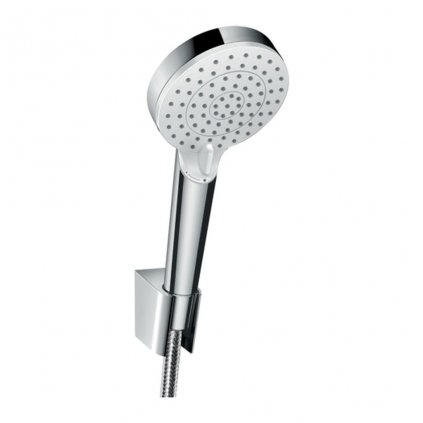 Hansgrohe Crometta, sprchový set 100 Vario EcoSmart 9l/min s hadicou 1600 mm, biela/chrómová, HAN-26694400