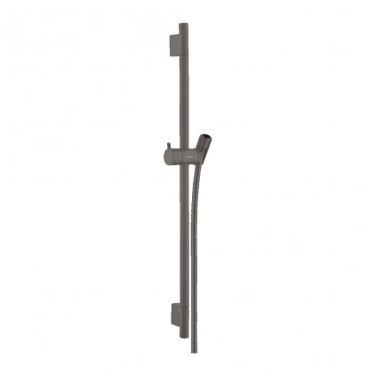 Hansgrohe Unica, S Puro sprchová tyč 650 mm so sprchovou hadicou Isiflex 1600 mm, kartáčovaný čierny chróm, HAN-28632340