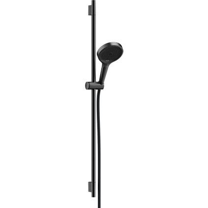 Hansgrohe Rainfinity, sprchová sada 130 3jet EcoSmart s tyčou S Puro 90 cm, kartáčovaný čierny chróm, HAN-28744340
