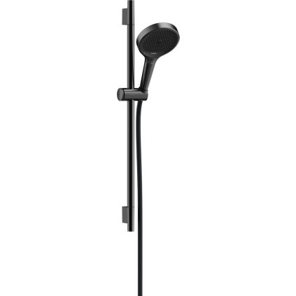 Hansgrohe Rainfinity, sprchová sada 130 3jet EcoSmart s tyčou S Puro 65 cm, kartáčovaný čierny chróm, HAN-28746340