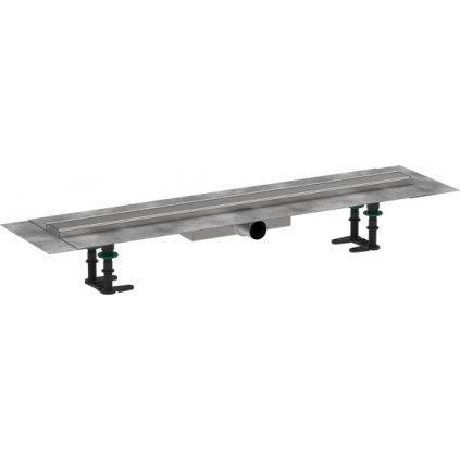 Hansgrohe RainDrain Compact , úplná sada sprchového žľabu 1000 pre plochú inštaláciu, kartáčovaná nerezová oceľ, HAN-56170800