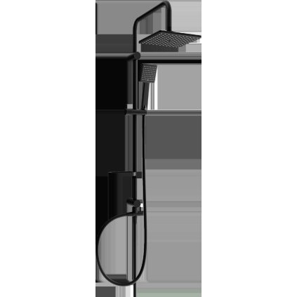 Mexen sprchový set X45 s hornou hlavicou  20x20 cm, čierna, 798454591-70