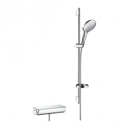 Hansgrohe Raindance Select S, sprchová súprava 150 3jet s termostatom Ecostat Select a sprchovou tyčou 90 cm, chrómová, HAN-27037000
