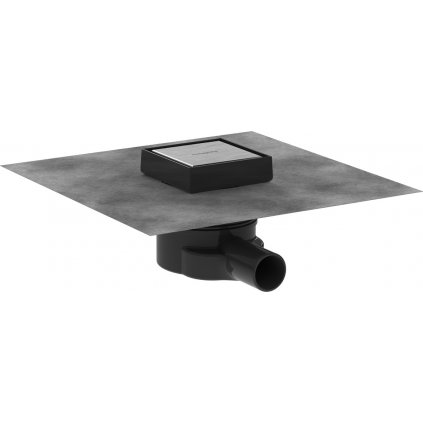 Hansgrohe RainDrain Point, úplná sada podlahového vpustu 100x100 pre dlažbu, kartáčovaná nerezová oceľ, HAN-56247800