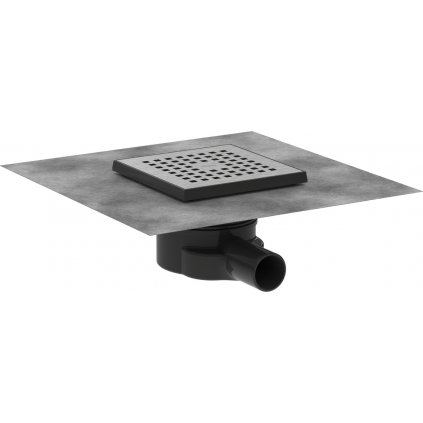 Hansgrohe RainDrain Point, úplná sada podlahového vpustu 150x150, kartáčovaná nerezová oceľ, HAN-56248800