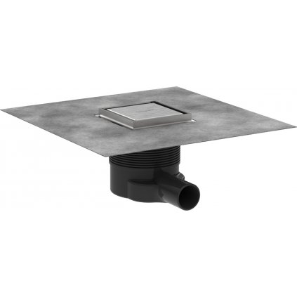 Hansgrohe RainDrain Brilliance, úplná sada podlahového vpustu 100x100 pre dlažbu, kartáčovaná nerezová oceľ, HAN-56250800