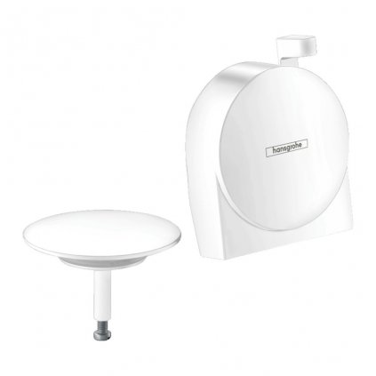 Hansgrohe Exafill S, vrchná sada vaňového výtoku, odtokovej a prepadovej súpravy, matná biela, HAN-58117700