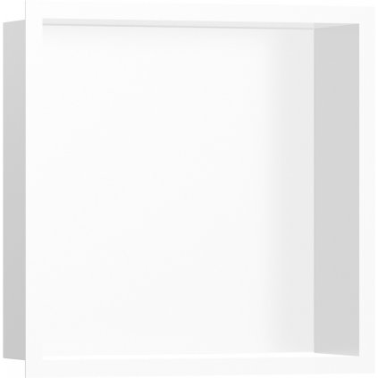 Hansgrohe XtraStoris Individual, výklenok do steny matný biely s dizajnovým rámom 300x300x100mm, biela matná, HAN-56099700
