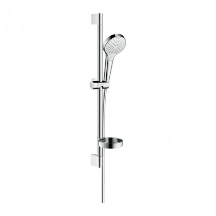 Hansgrohe Croma Select S, sprchová sada Vario so sprchovou tyčou 65 cm a miskou na mydlo, biela/chrómová, HAN-26566400