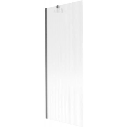 Mexen Next, 1-krídlová vaňová zástena 70 x 150 cm, 6mm sklo Ribs, brúsená grafitová, 895-070-000-00-09-66