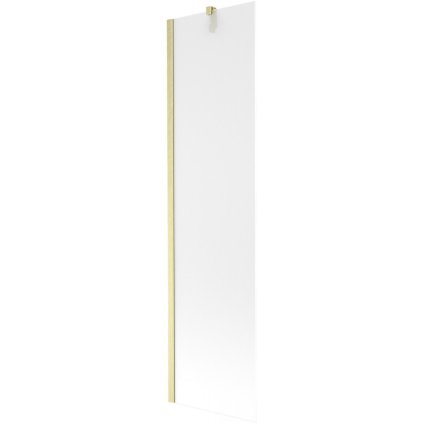Mexen Next, 1-krídlová vaňová zástena 50 x 150 cm, 6mm sklo námraza, zlatá matná, 895-050-000-00-30-55