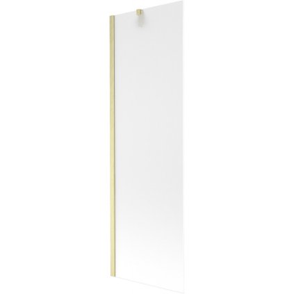 Mexen Next, 1-krídlová vaňová zástena 60 x 150 cm, 6mm sklo námraza, zlatá matná, 895-060-000-00-30-55