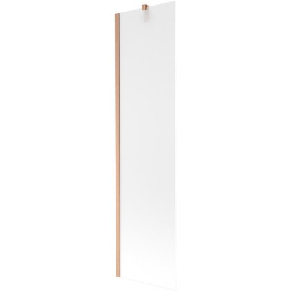 Mexen Next, 1-krídlová vaňová zástena 50 x 150 cm, 6mm sklo námraza, medená matná, 895-050-000-00-30-65