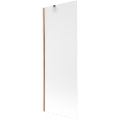 Mexen Next, 1-krídlová vaňová zástena 70 x 150 cm, 6mm sklo námraza, medená matná, 895-070-000-00-30-65