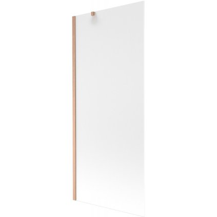 Mexen Next, 1-krídlová vaňová zástena 80 x 150 cm, 6mm sklo námraza, medená matná, 895-080-000-00-30-65