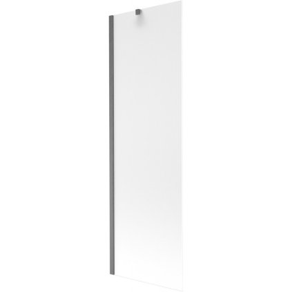 Mexen Next, 1-krídlová vaňová zástena 60 x 150 cm, 6mm sklo námraza, brúsená grafitová, 895-060-000-00-30-66