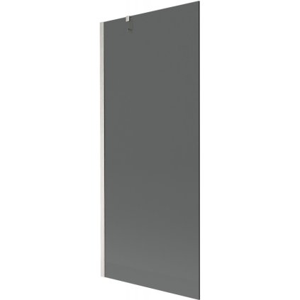Mexen Next, 1-krídlová vaňová zástena 80 x 150 cm, 6mm šedé sklo, oceľová, 895-080-000-00-40-97