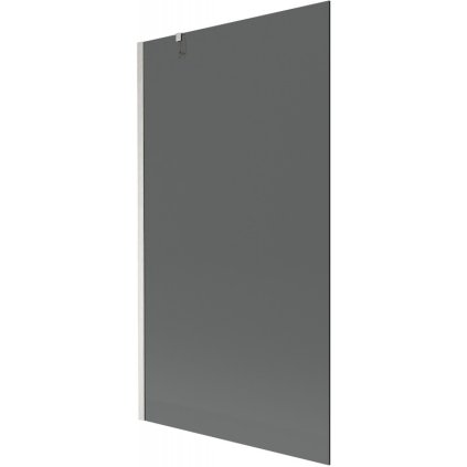 Mexen Next, 1-krídlová vaňová zástena 100 x 150 cm, 6mm šedé sklo, oceľová, 895-100-000-00-40-97