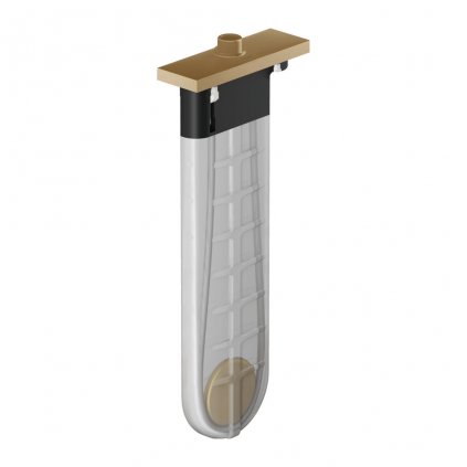 Hansgrohe sBox, priechodka vyťahovacej sprchy s hadicou, pre montáž na okraj vane, hranatá, kartáčovaný bronz, HAN-28010140