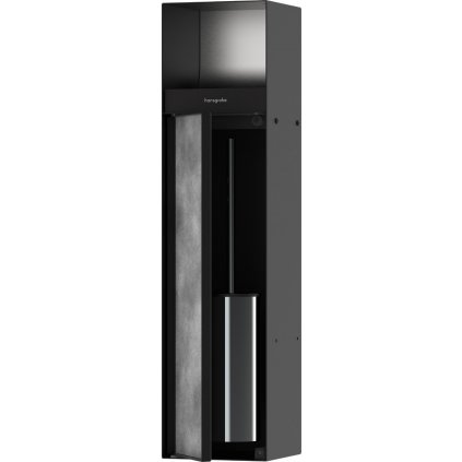 Hansgrohe XtraStoris Rock, wc kefa na zabudovanie s držiakom na toaletný papier, čierna matná, HAN-56062670