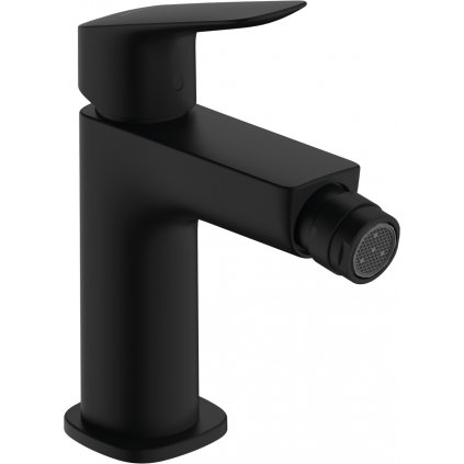 Hansgrohe Logis, páková bidetová batéria 110 Fine s odtokovou súpravou s tiahlom, čierna matná, HAN-71201670