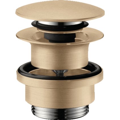Hansgrohe, odtoková súprava Push-Open pre umývadlové a bidetové batérie, kartáčovaný bronz, HAN-50100140