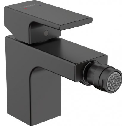 Hansgrohe Vernis Shape, páková bidetová batéria s kovovou odtokovou súpravou s tiahlom, čierna matná, HAN-71219670