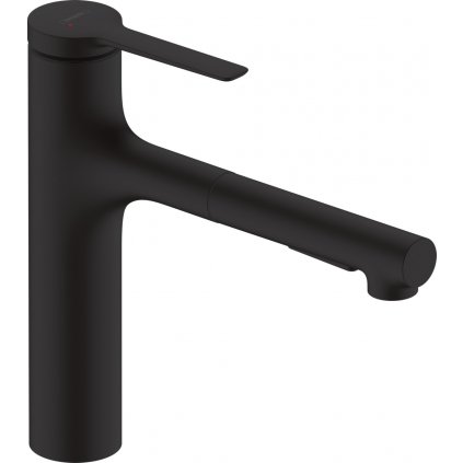 Hansgrohe Zesis M33, páková kuchynská batéria 160, vyťahovacia spŕška, 2jet, sBox lite, čierna matná, HAN-74804670