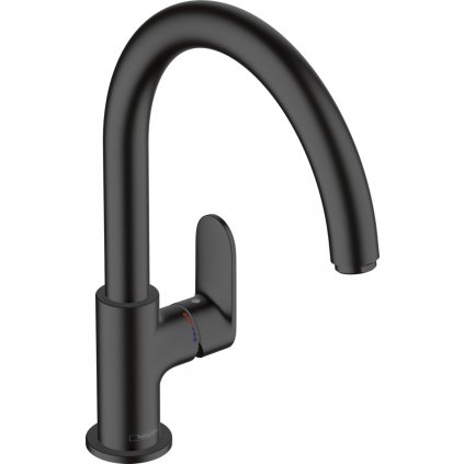 Hansgrohe Vernis Blend M35, kuchynská páková batéria 210 s otočným výtokom, čierna matná, HAN-71870670
