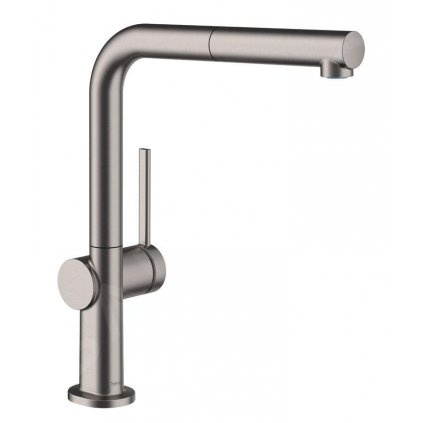 Hansgrohe M54, drezová batéria Talis s výsuvnou spŕškou, kartáčovaný čierny chróm, HAN-72808340