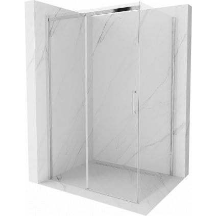 Mexen Omega, sprchovací kút s posuvnými dverami 100 (dvere) x 90 (stena) cm, 8mm číre sklo, chrómový profil, 825-100-090-01-00