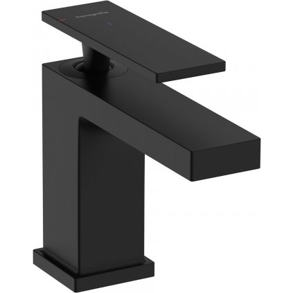 Hansgrohe Tecturis E, páková umývadlová batéria 80 CoolStart EcoSmart+ s odtokovou garnitúrou, čierna matná, HAN-73002670