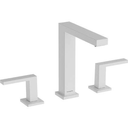 Hansgrohe Tecturis E, 3-otvorová umývadlová batéria 150 EcoSmart+ s odtokovou súpravou Push-Open, biela matná, HAN-73030700