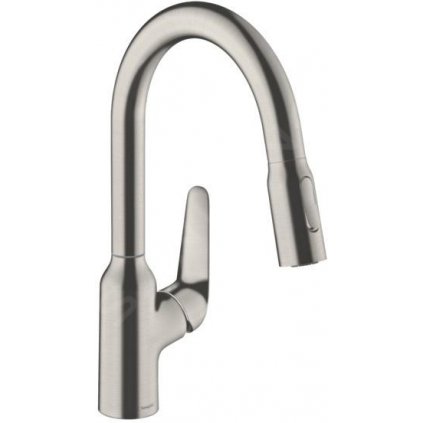Hansgrohe Focus M42, drezová batéria M4216-H180 s výsuvnou spŕškou, sBOX, vzhľad nehrdzavejúcej ocele, HAN-71821800