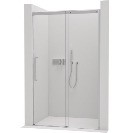 Cerano Lantono, posuvné dvere do otvoru 170x195 cm, 8mm číre sklo, chrómový profil, CER-CER-432037
