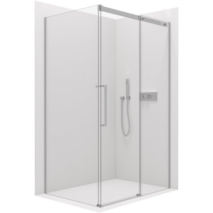 Cerano Lantono, sprchovací kút s posuvnými dverami 160(dvere) x 70(stena) x 195 cm, 8mm číre sklo, chrómový profil, CER-CER-432220