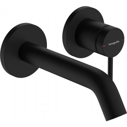 Hansgrohe Tecturis S, páková umývadlová batéria EcoSmart+ pod omietku s výtokom 165 mm, čierna matná, HAN-73350670