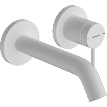 Hansgrohe Tecturis S, páková umývadlová batéria EcoSmart+ pod omietku s výtokom 165 mm, biela matná, HAN-73350700