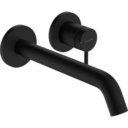Hansgrohe Tecturis S, páková umývadlová batéria EcoSmart+ pod omietku s výtokom 225 mm, čierna matná, HAN-73351670