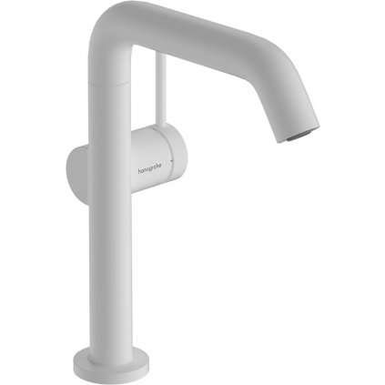 Hansgrohe Tecturis S, páková umývadlová batéria 210 Fine CoolStart EcoSmart+ s otočným výtokom a odtokovou súpravou, biela matná, HAN-73360700