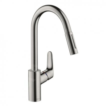 Hansgrohe Focus M41, drezová batéria M4116-H240 s výsuvnou spŕškou, sBOX, vzhľad nehrdzavejúcej ocele, HAN-73880800