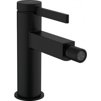 Hansgrohe Finoris, páková bidetová batéria s odtokovou súpravou Push-Open, čierna matná, HAN-76200670