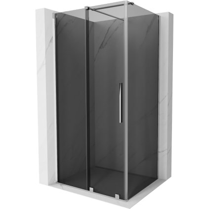 Mexen Velar, sprchový kút s posuvnými dverami 100 x 85 cm, 8mm šedé sklo, chrómová, 871-100-085-41-01